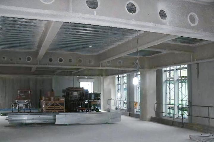耐火被覆工事～湿式吹付けロックウール｜小島建興株式会社